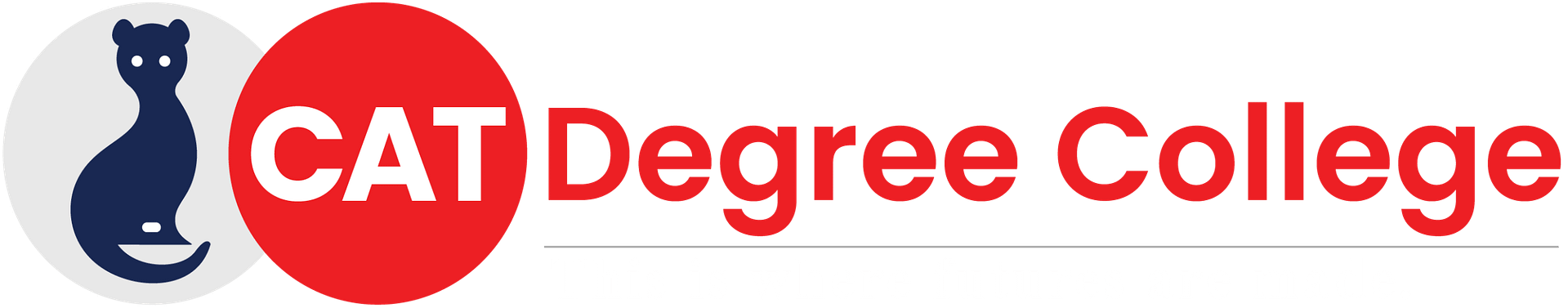 CAT Degree College official white logo on transparent background